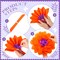 20 Pieces Halloween Mexican Paper Flower Pom Poms Decorations (Bright Color)
